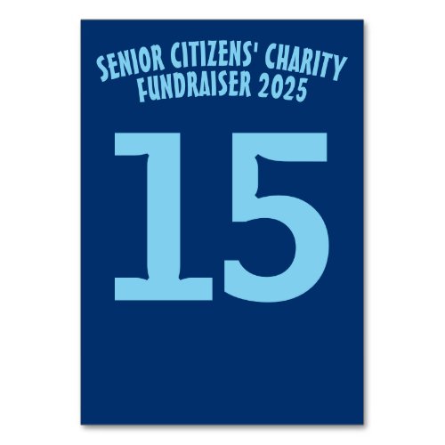 Retro_Style Senior Citizens Charity  Table Number