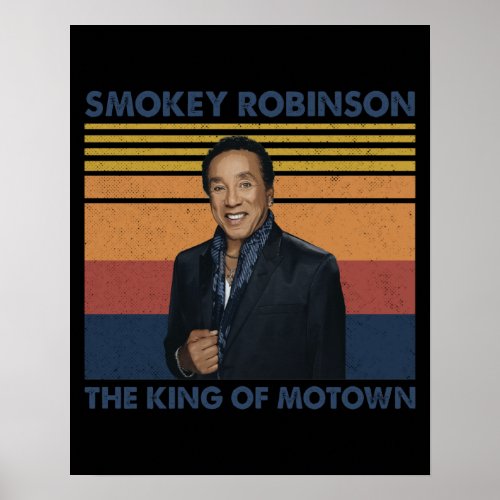 Retro Style Smokey Robinson The King Of Motown Poster