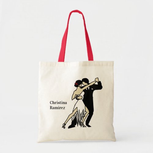 Retro_style Tango Dancers Tote Bag