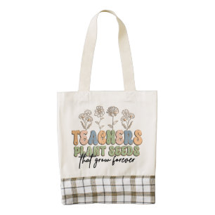 Retro Style Teacher Zazzle HEART Tote Bag