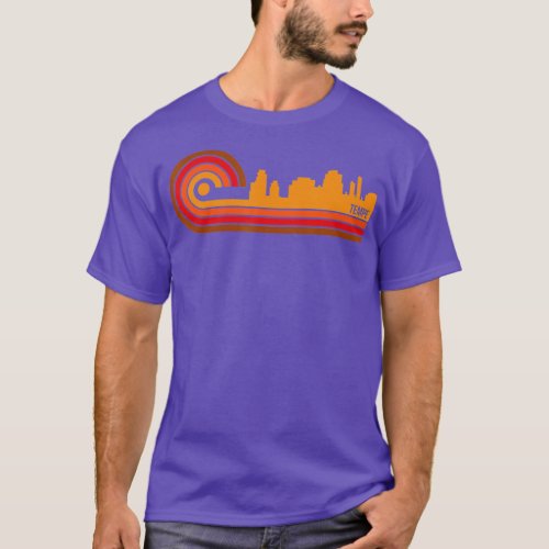 Retro Style Tempe Arizona Skyline  T_Shirt