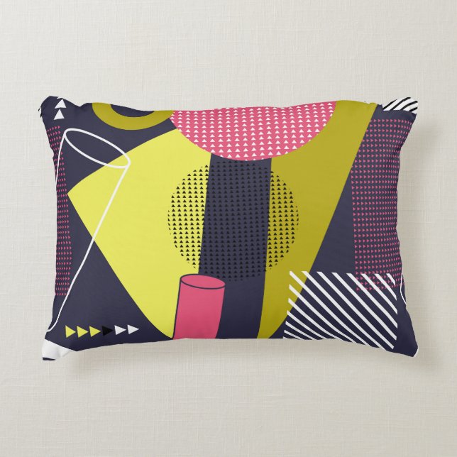 Retro style texture, pattern design. art,abstract, accent pillow (Front)