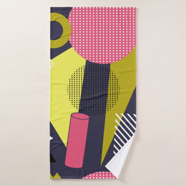 Retro style texture, pattern design. art,abstract, bath towel (Bath Towel)