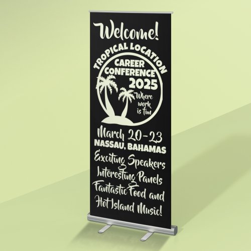 Retro_Style Tropical_Location Career Conference  Retractable Banner