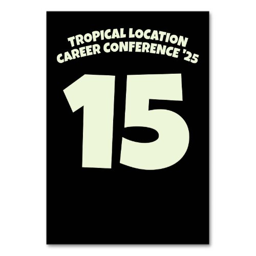 Retro_Style Tropical_Location Career Conference Table Number