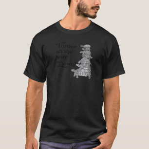 Retro Style Turtles All The Way Down T-Shirt
