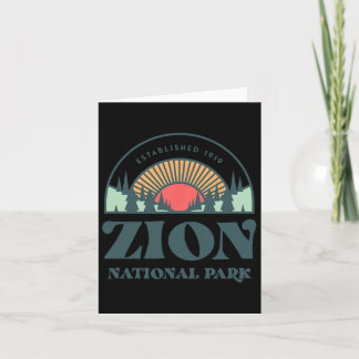 Retro Style Utah Zion National Park  Card