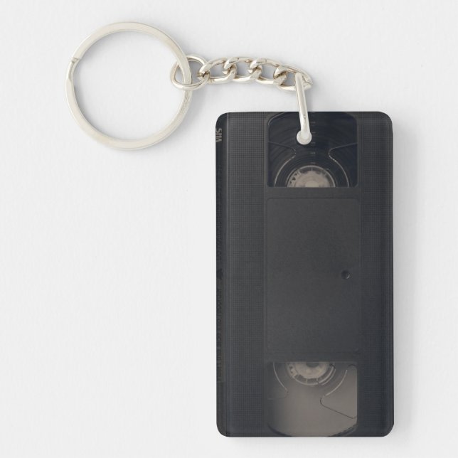 Retro style video tape keychain (Front)