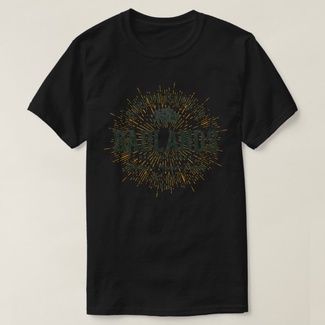 Retro Style Vintage Badlands National Park  T-Shirt (Design Front)
