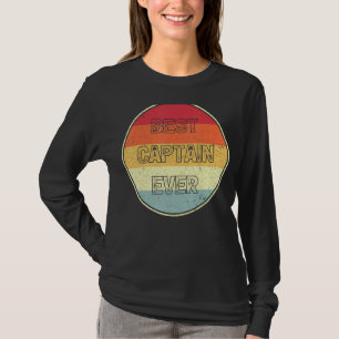 Retro Style Vintage Pontoon Boat Best Captain Ever T-Shirt