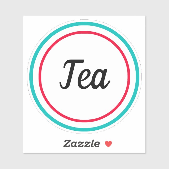 Retro Style Vinyl Tea Sticker (Sheet)