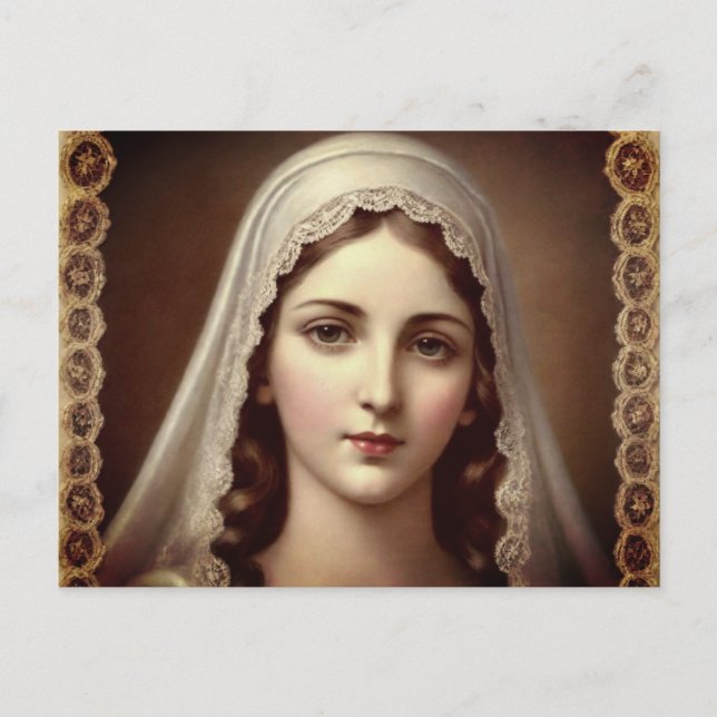 Retro Style Virgin Mary Postcard (Front)