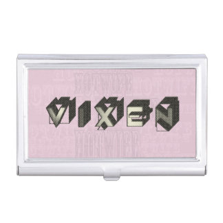 Retro style Vixen Blocks Business Card Case
