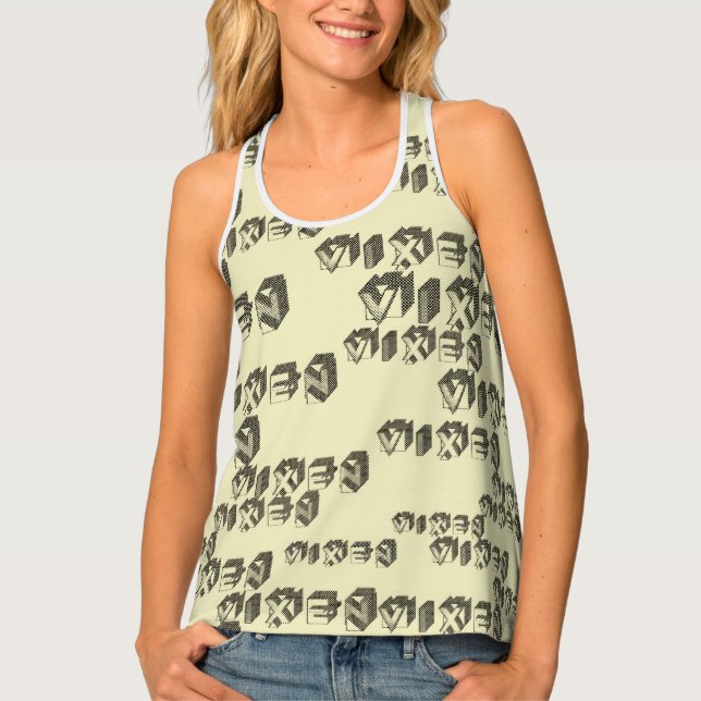 Retro style Vixen Blocks  Tank Top (Front)
