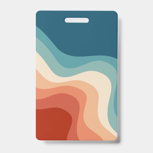 Retro style waves badge (Front)