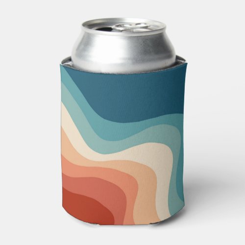 Retro style waves can cooler