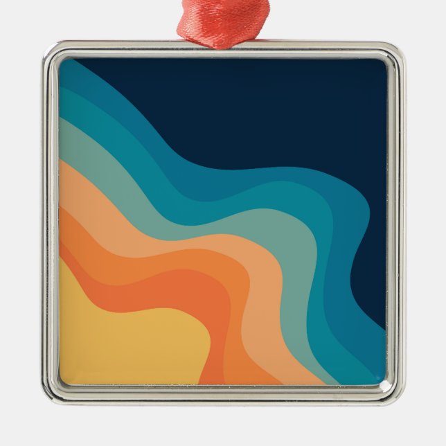 Retro style waves decoration (Front)