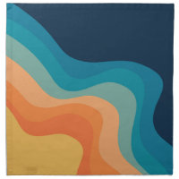 Retro style waves decoration