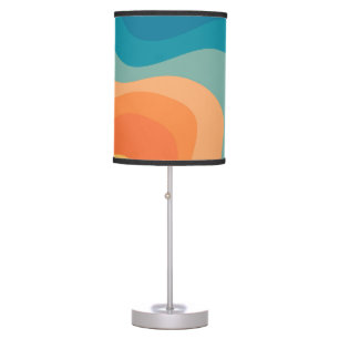 Retro style waves decoration table lamp