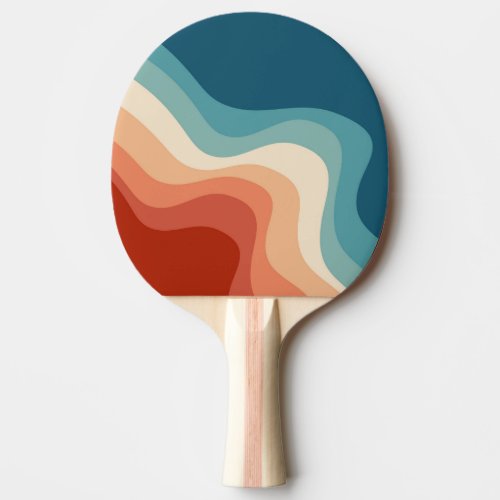 Retro style waves ping pong paddle