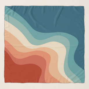 Retro style waves scarf