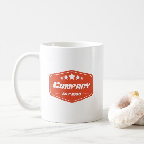 Retro Style With Vintage Orange Logo Coffee Mug