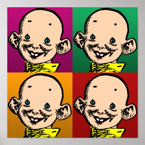 Retro_Style Yellow Kid Retro Pop Art Print
