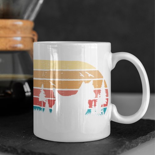 Retro Style Yorkshire Terrier Striped Dog Lover Coffee Mug