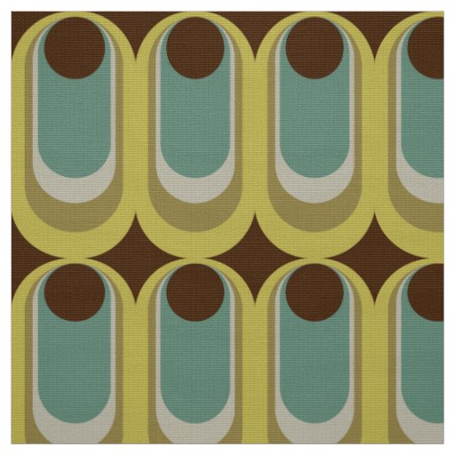 Retro styled 60s 70s pattern fabric