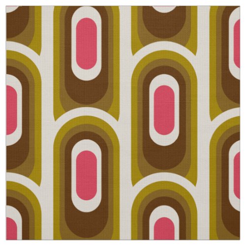 Retro styled 60s 70s pattern fabric