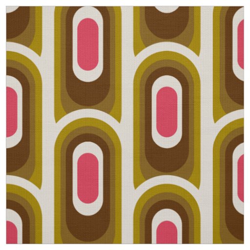 Retro styled 60s 70s pattern fabric