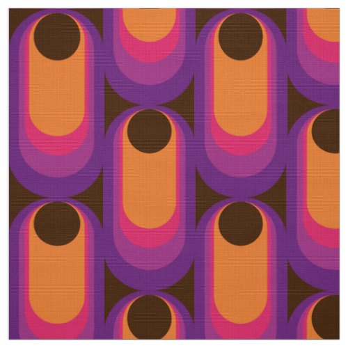 Retro styled 60s 70s pattern fabric