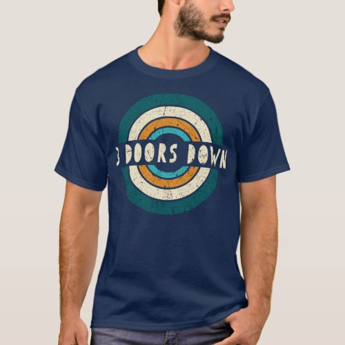 Retro Styles 3 Doors Name Birthday 70s 80s 90s Cir T_Shirt