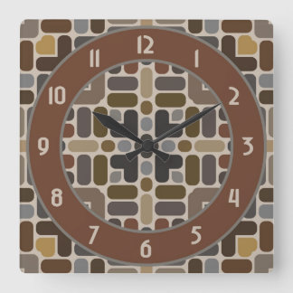 Retro Stylin Square Wall Clock