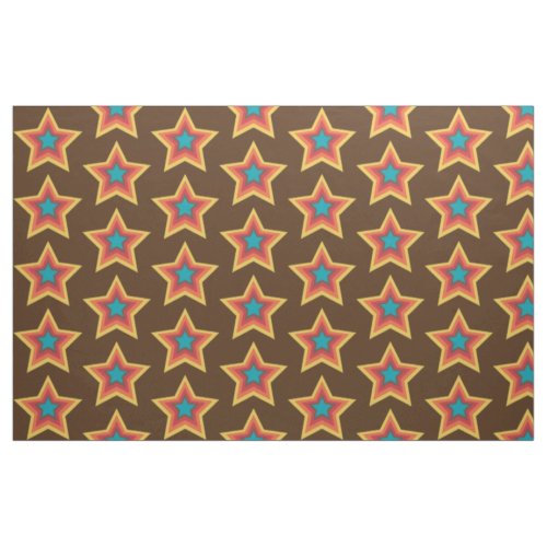 retro stylish 70s star pattern fabric