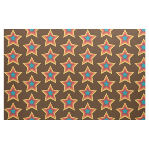 retro stylish 70s star pattern fabric