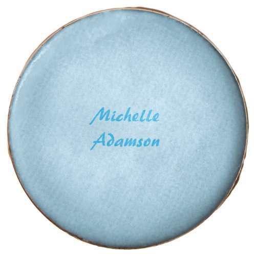 Retro Stylish Elegant Plain Sky Blue White Chocolate Covered Oreo