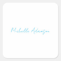Retro Stylish Elegant Plain Sky Blue White