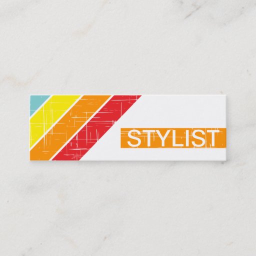 Customizable retro STYLIST Business Card