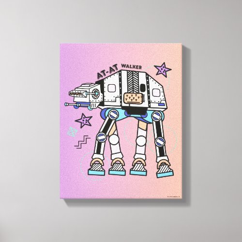 Retro Stylized AT_AT Walker Canvas Print