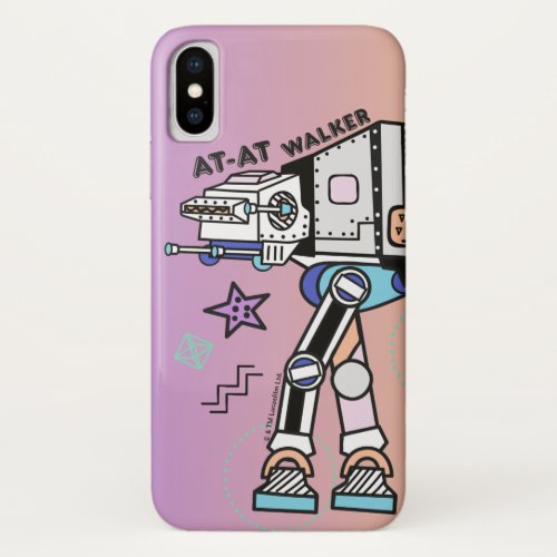 Retro Stylized AT_AT Walker iPhone X Case