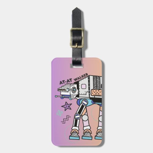 Retro Stylized AT_AT Walker Luggage Tag
