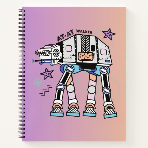 Retro Stylized AT_AT Walker Notebook