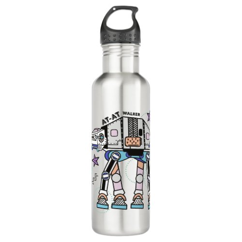Retro Stylized AT_AT Walker Stainless Steel Water Bottle