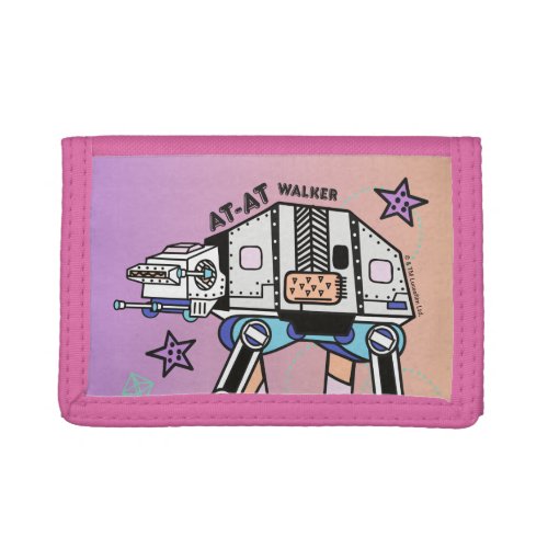Retro Stylized AT_AT Walker Trifold Wallet