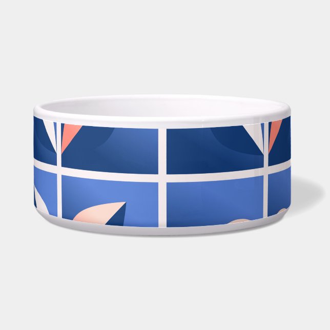 Retro stylized flowers: mosaic pattern. bowl (Front)