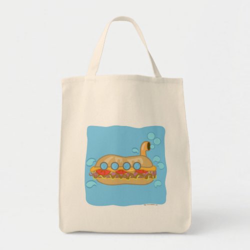 Retro Sub Sandwich Tasty Cartoon Design Tote Bag