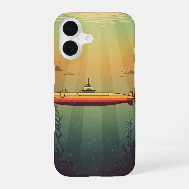 Retro Submarine iPhone Case (Back)