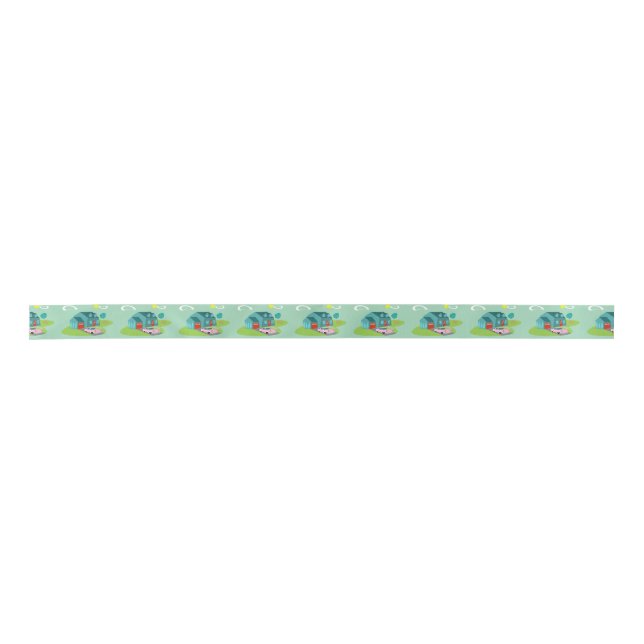 Retro Suburban House Ribbon (Front)