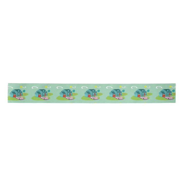 Retro Suburban House Ribbon (Front)